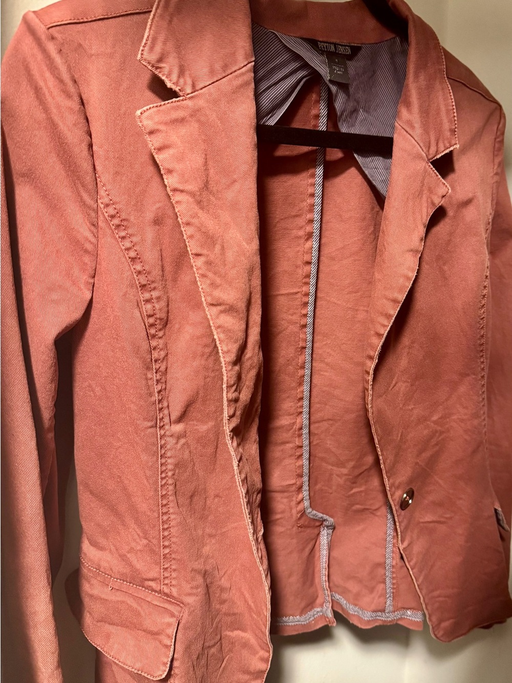 Evereve Rose-Toned Single-Button Tailored Blazer